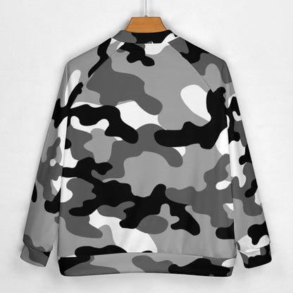 Men's Camo Jacket | Black, White & Gray Camouflage