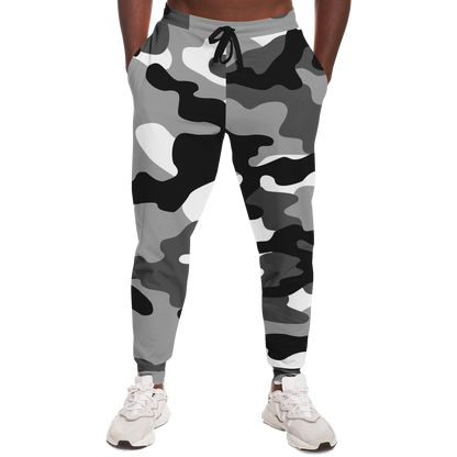 Camo Joggers | Unisex | Black, White & Gray