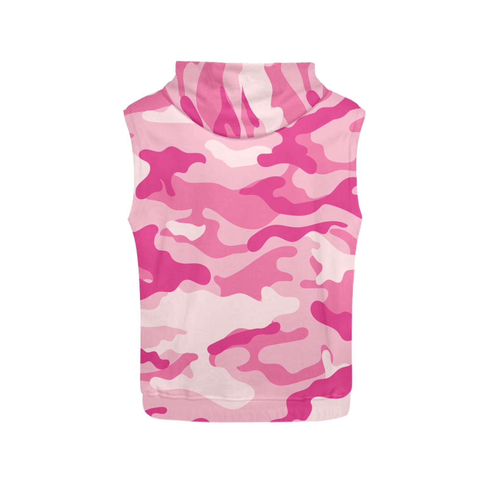 Sleeveless Camo Hoodie For Women | Lavender Pink Camouflage