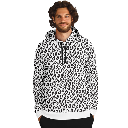 Leopard Hoodie | Black and White Pattern | Unisex