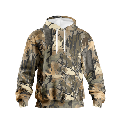 Hunting Hoodie | Green Oak Tree Camouflage