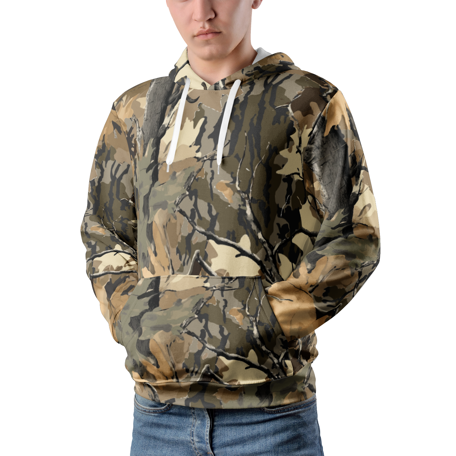 Hunting Hoodie | Green Oak Tree Camouflage