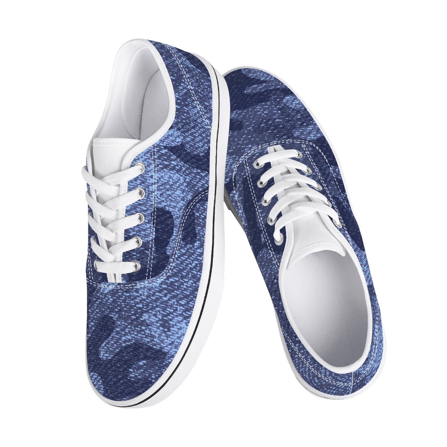 Camo Skate Shoes | Denim Blue Camouflage