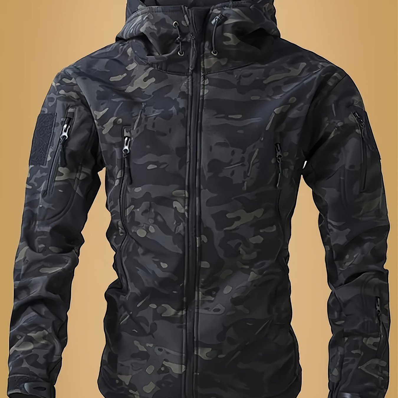 Men's Camo Softshell Jacket | Waterproof Hooded Outdoor Gear