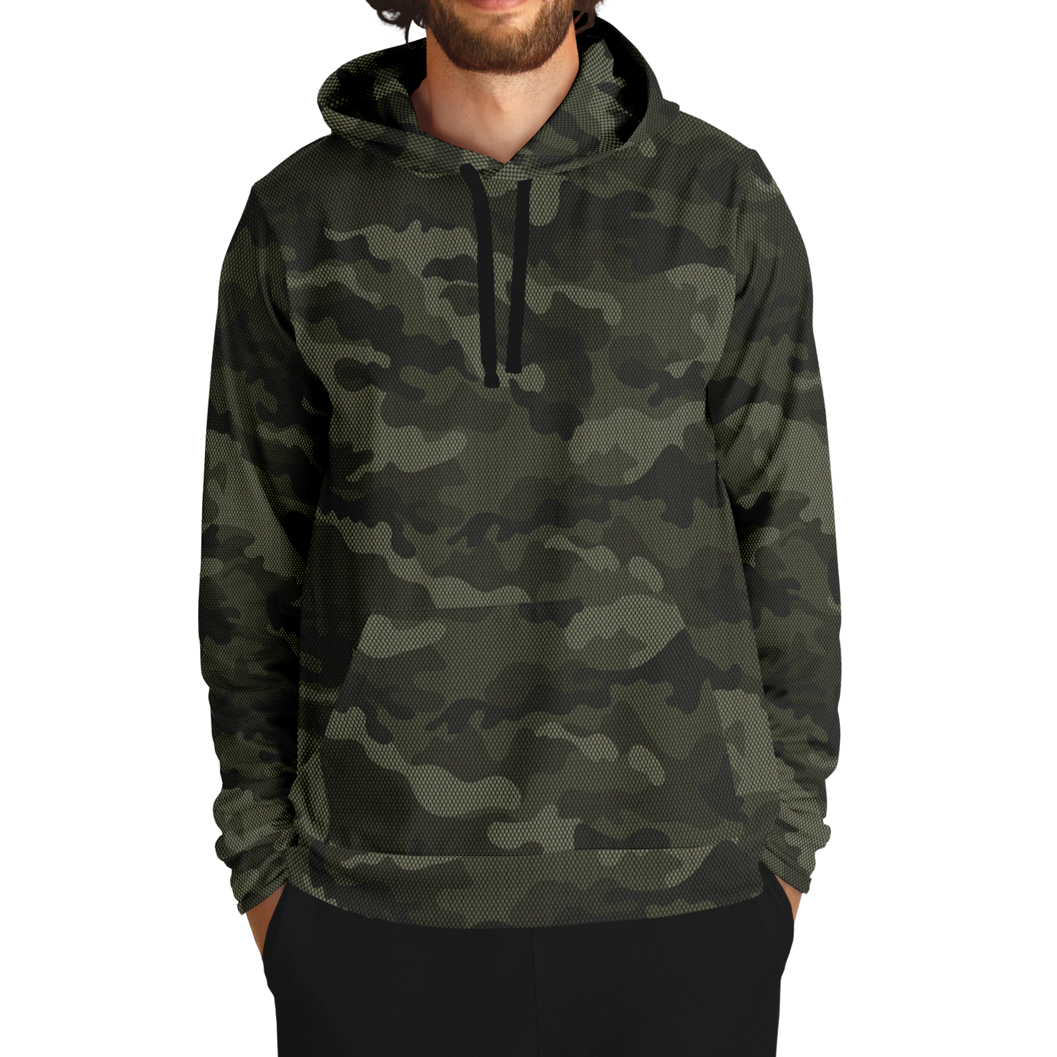 Brown Camo Hoodie | Digital Dotted Camouflage