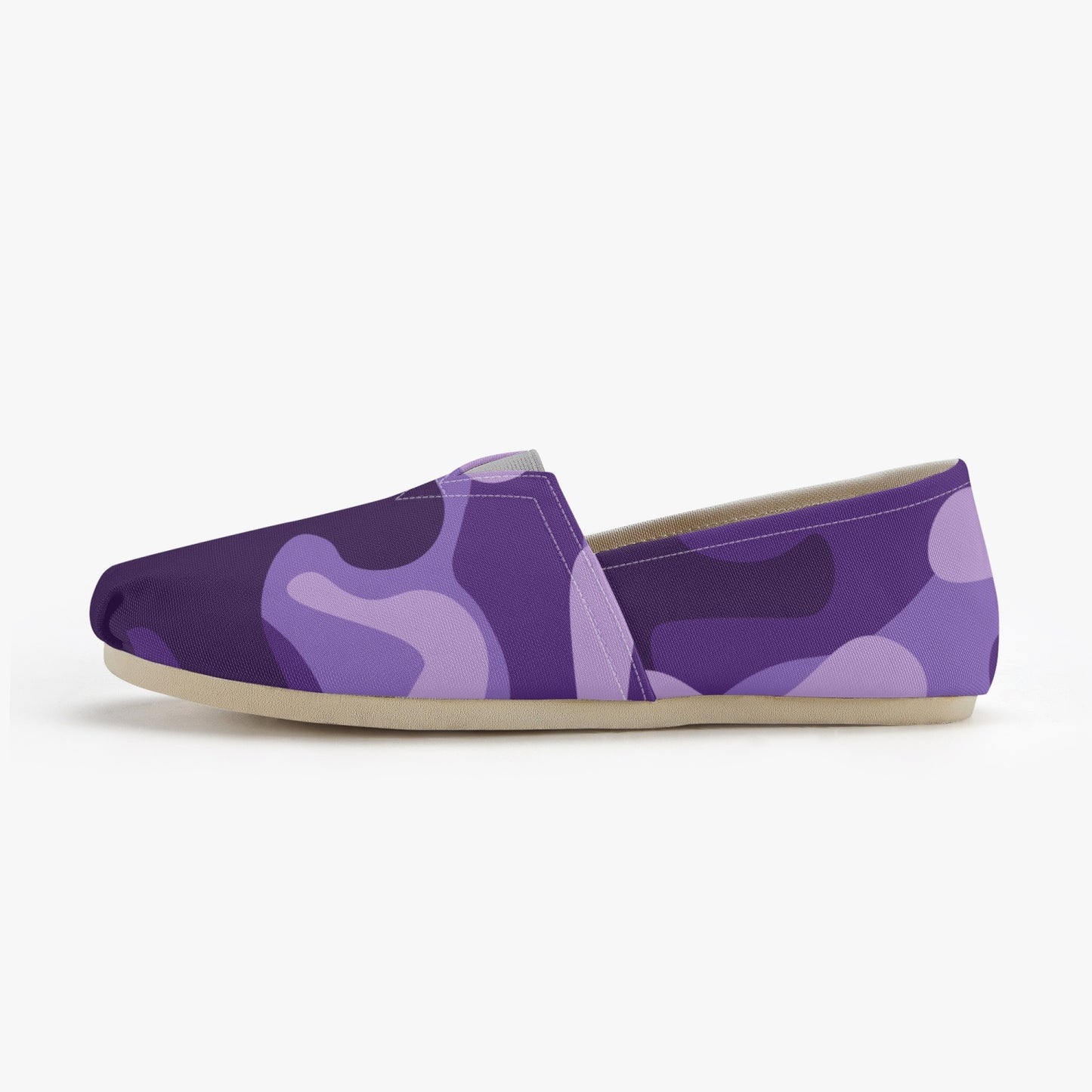 Camo Toms | Purple, Blue, and Mauve Camouflage Canvas Shoes