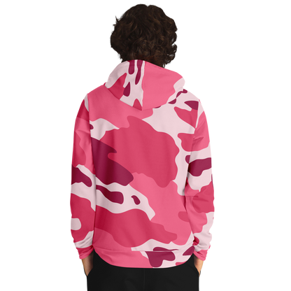 Camo Hoodie | Cherry, Piggy Pink and Rich Maroon Camouflage