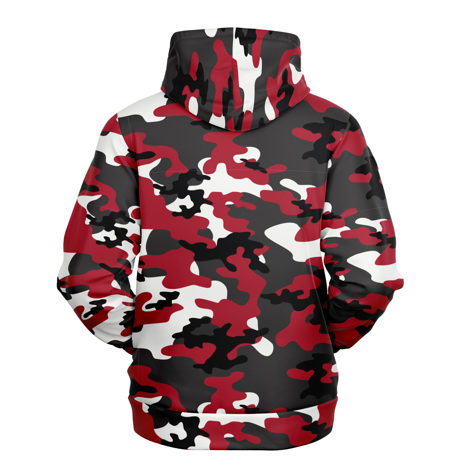 Red Camo Hoodie | Jungle Green, Black, and White Camouflage