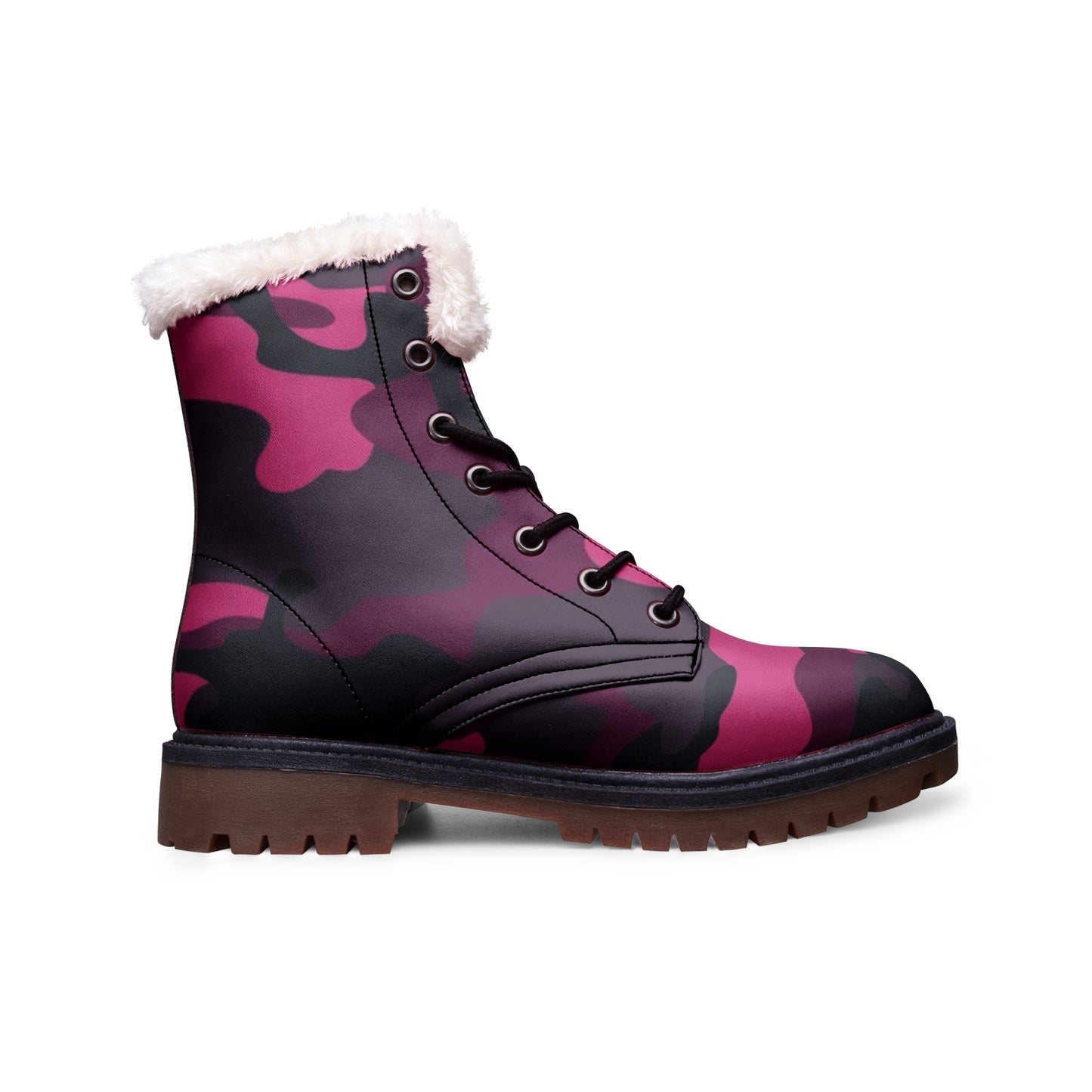 Snow Camo Boots | Pink, Onyx & Blue Camouflage