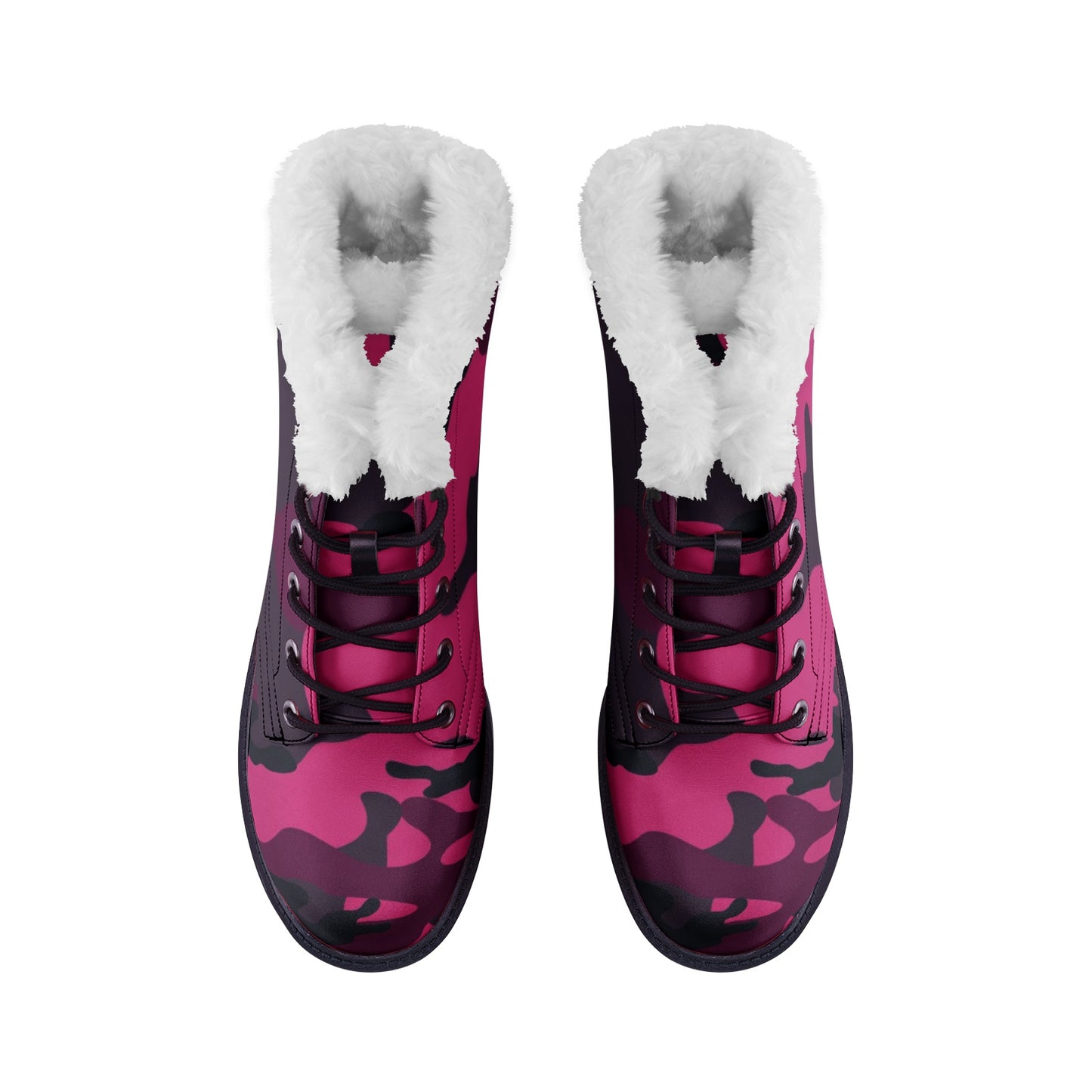 Snow Camo Boots | Pink, Onyx & Blue Camouflage