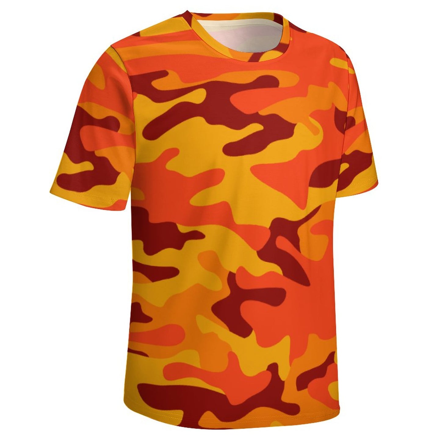 Camo Shirt | Orange & Red Camouflage T