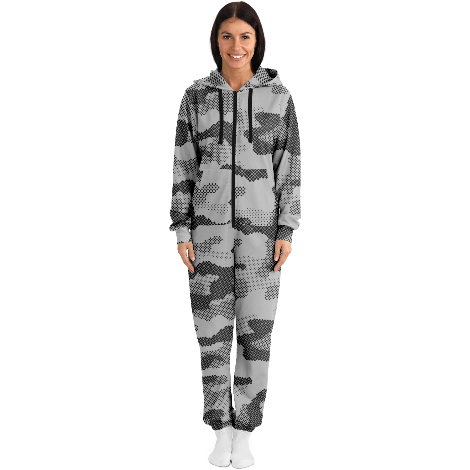 Camo Onesie | Digital Gray Camouflage