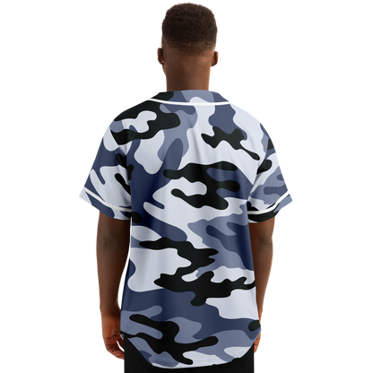 Camo Baseball Jersey | Light Blue Camouflage