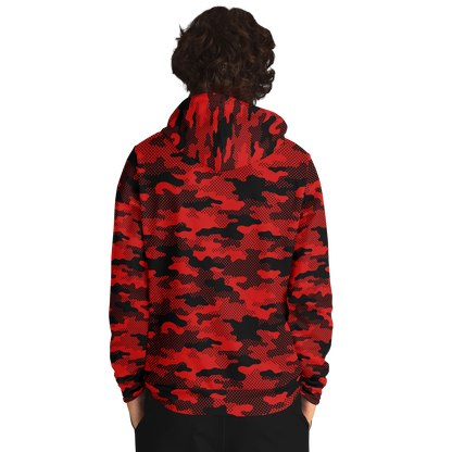 Red Camo Hoodie | Pixel Camouflage