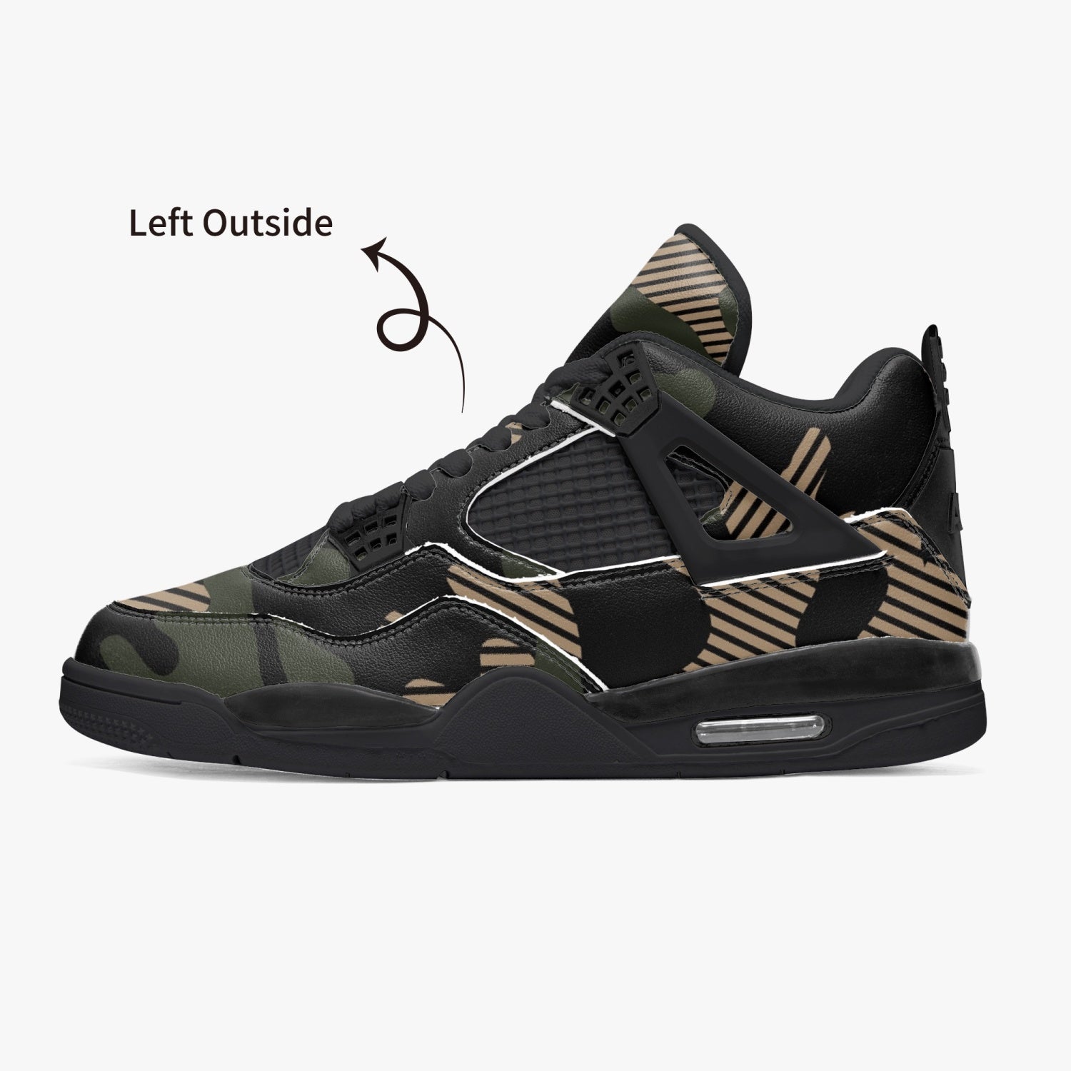 Camo Jordans AJ4 | Green Military Camouflage