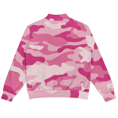 Pink Baseball Jacket | Lavender Camouflage Tones