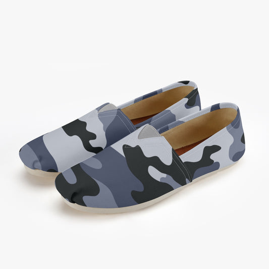 Camo Toms | Light Blue Camouflage Canvas Shoes