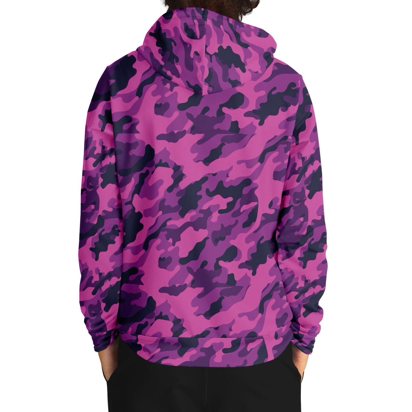 Pink Camo Hoodie | Blue & Magenta Mixed Camouflage