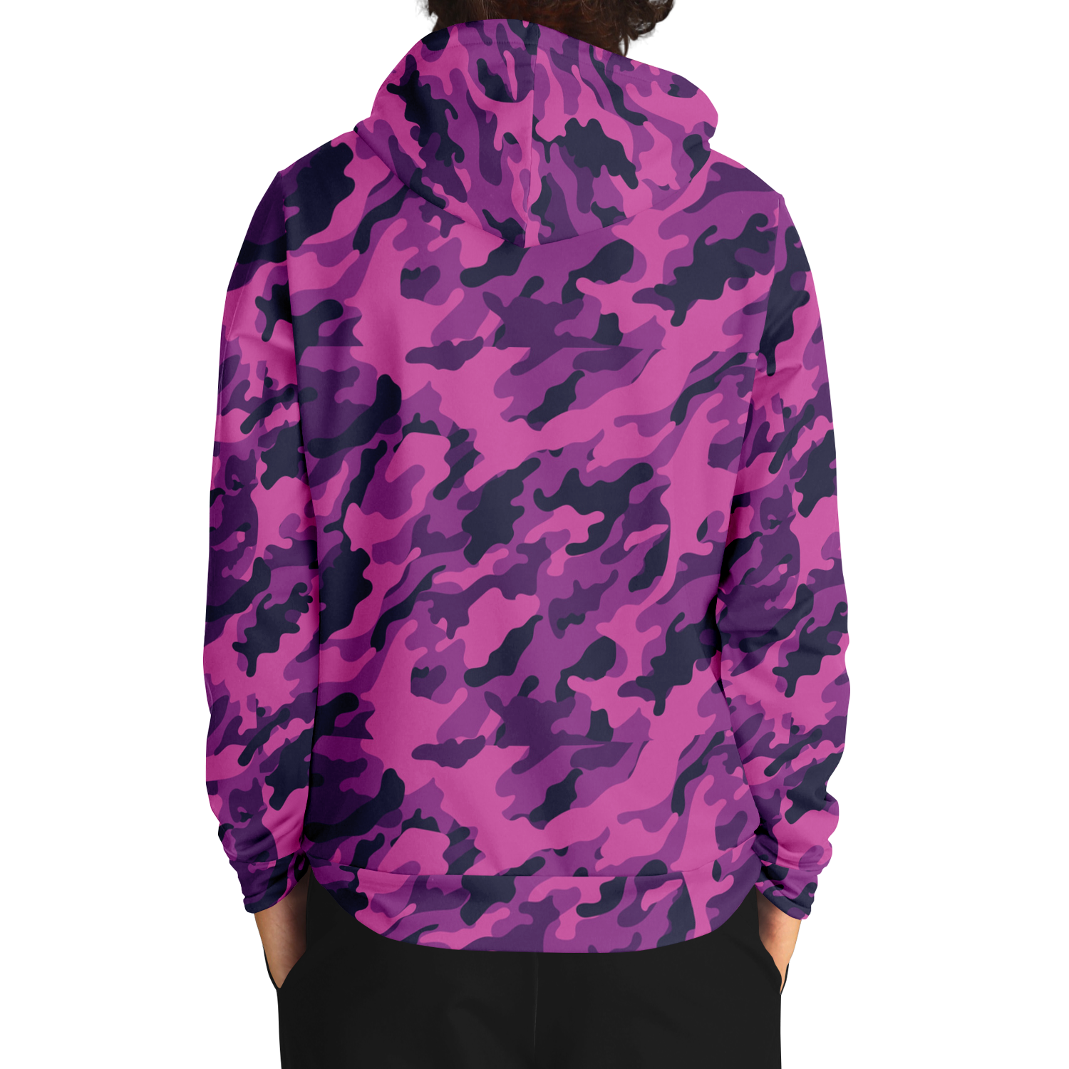 Pink Camo Hoodie | Blue & Magenta Mixed Camouflage