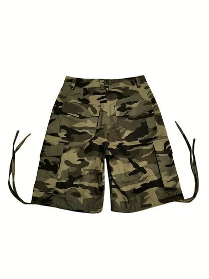 Camo Print Bermuda Denim Shorts for Women | Boot Cut DK1210