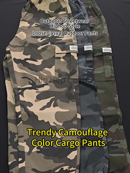 Men's Camo Cargo Pants With Side Pockets