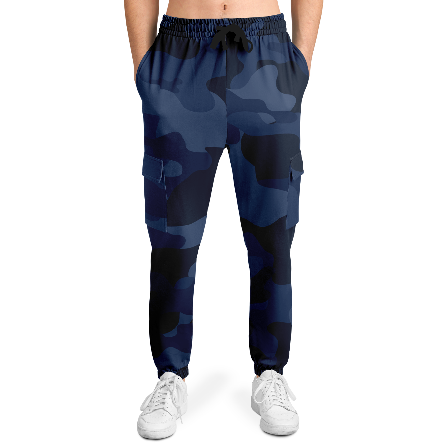 Camo Cargo Pants | Unisex | Deep Blue Camouflage