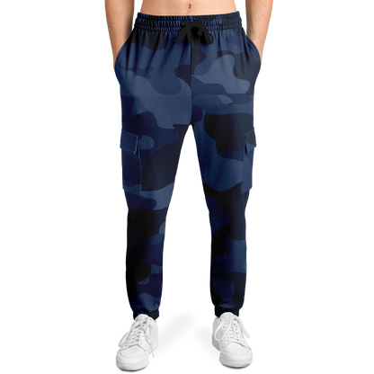 Camo Cargo Pants | Unisex | Deep Blue Camouflage