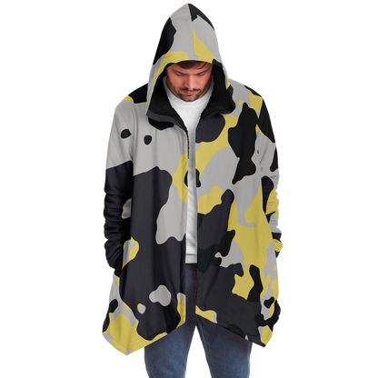 Camo Cloak | Yellow, Black & Silver Camouflage | Microfleece