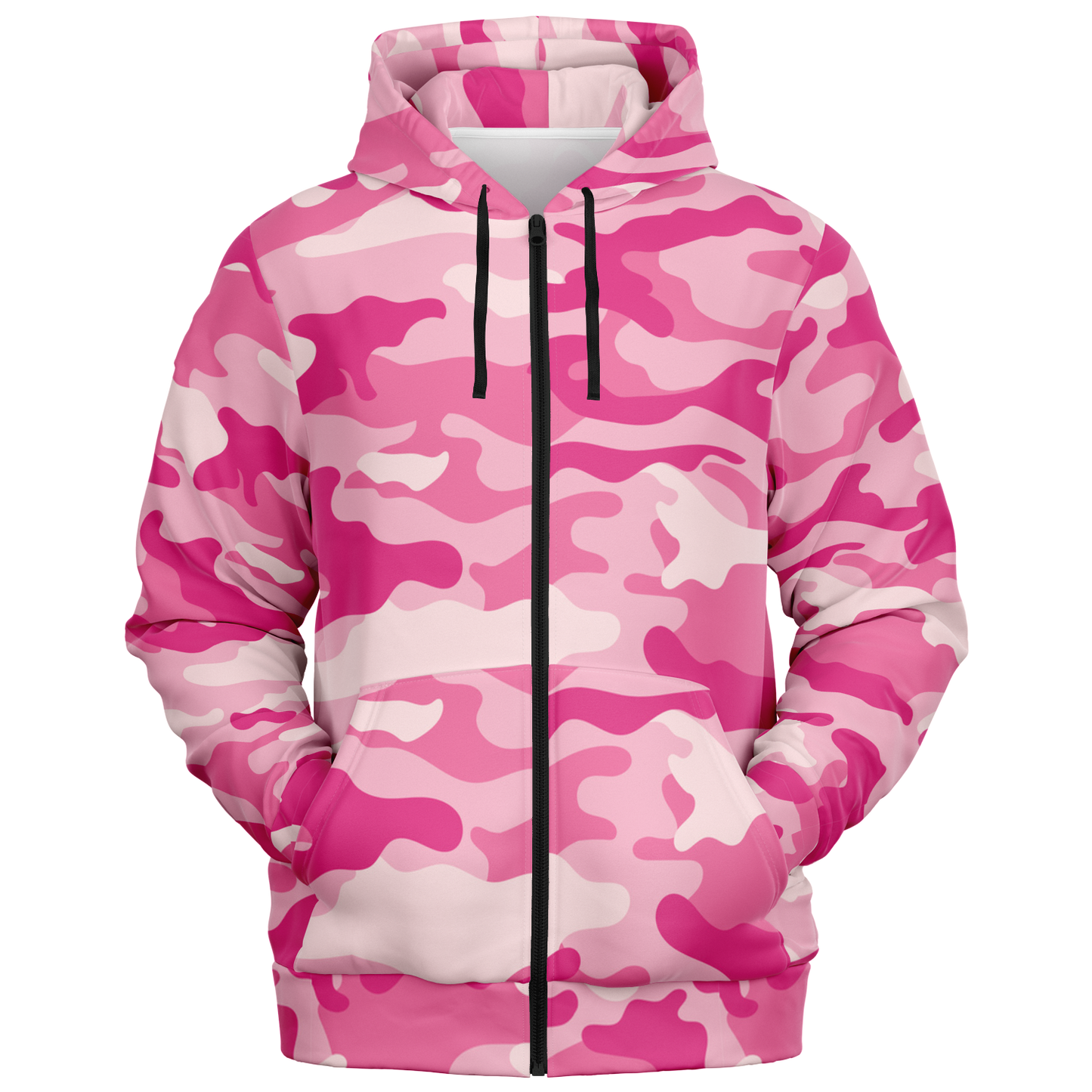 Zip-Up Hoodie | Lavender Pink Camouflage