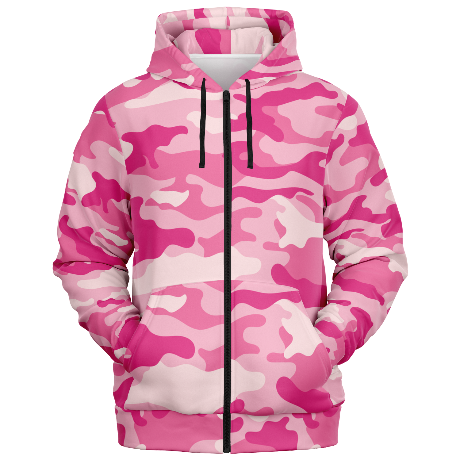 Zip-Up Hoodie | Lavender Pink Camouflage