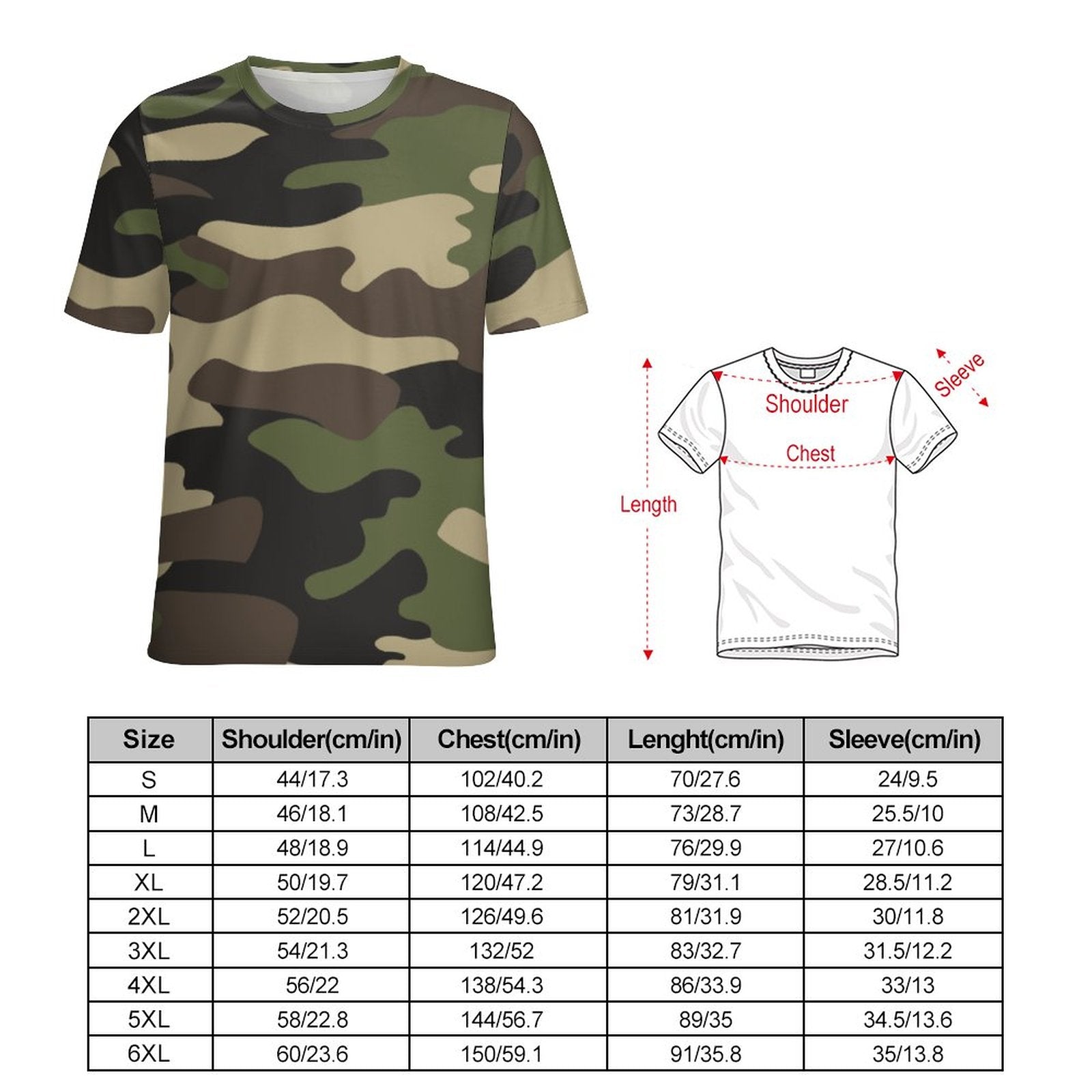 Camo Shirt | Classic Green Camouflage T