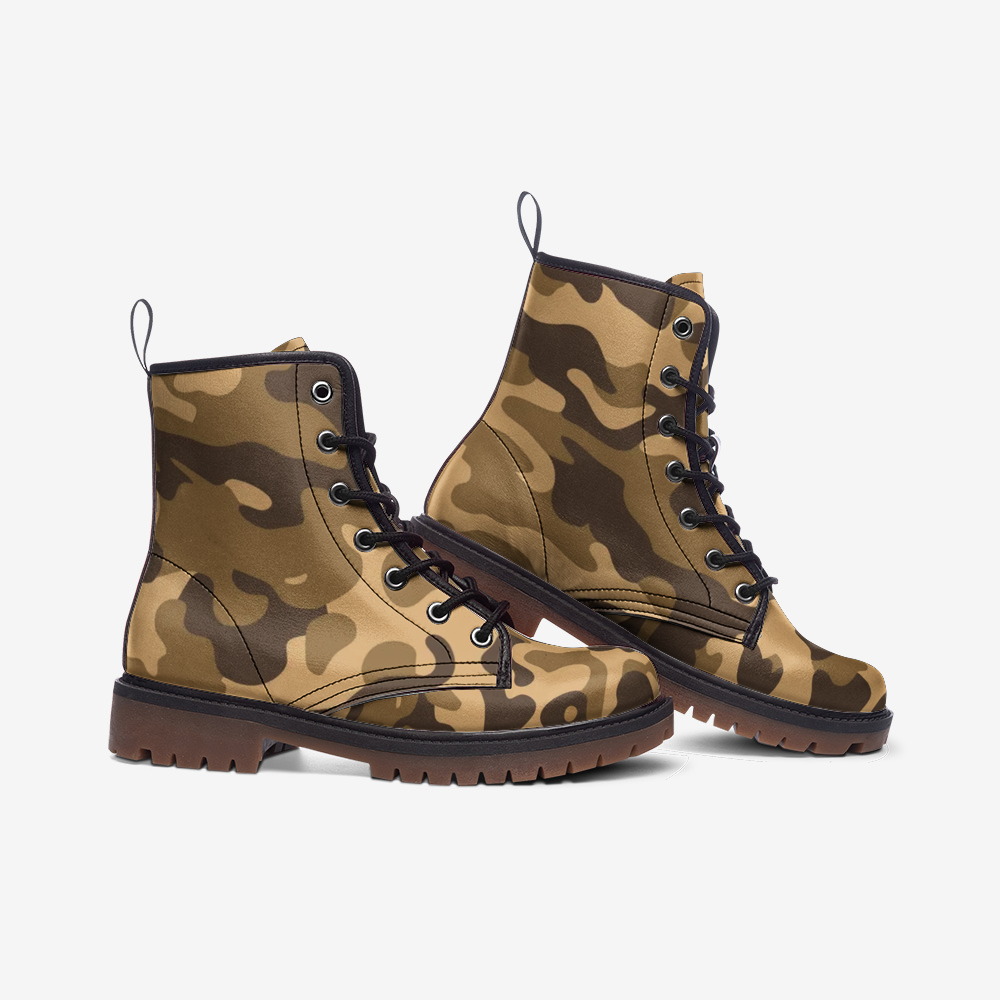 Camo Boots | Leather Camouflage in Classic Khaki