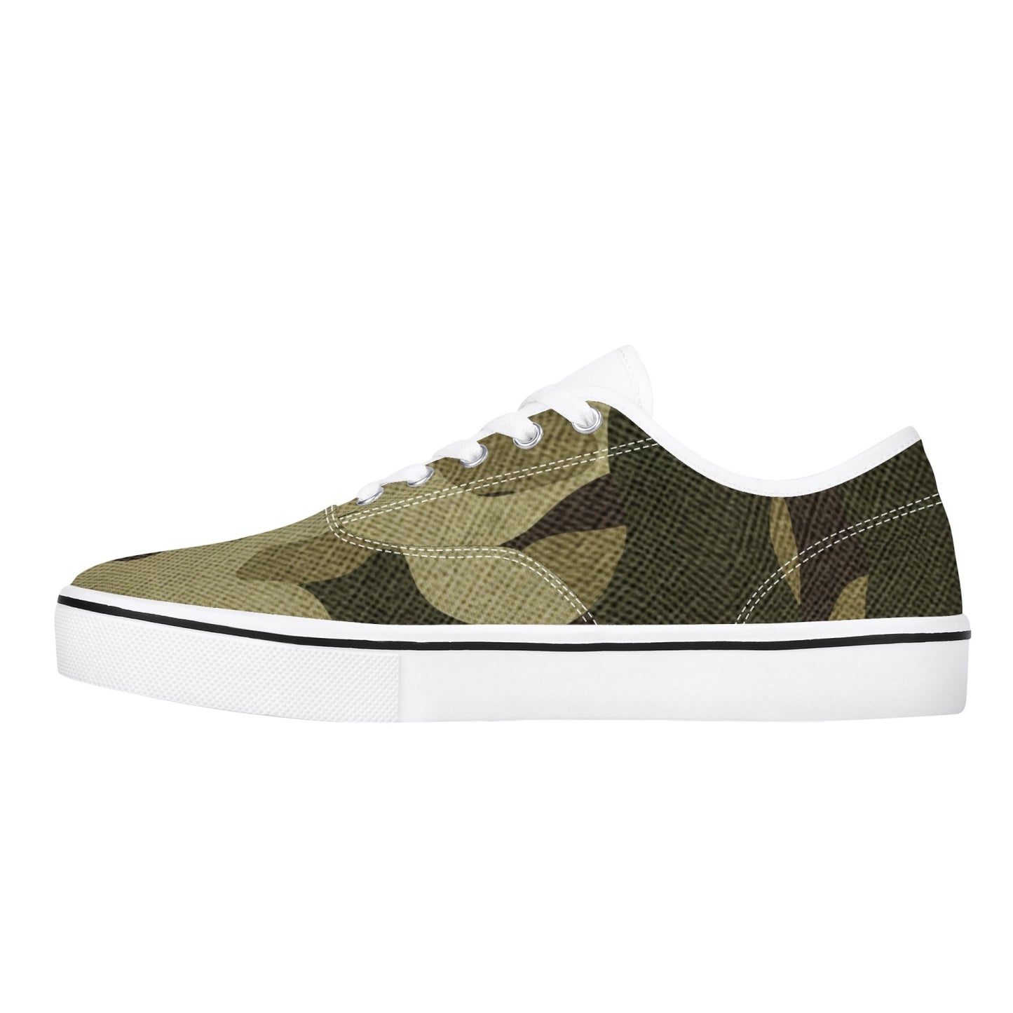 Camo Skate Shoes | Green Fabric Camouflage