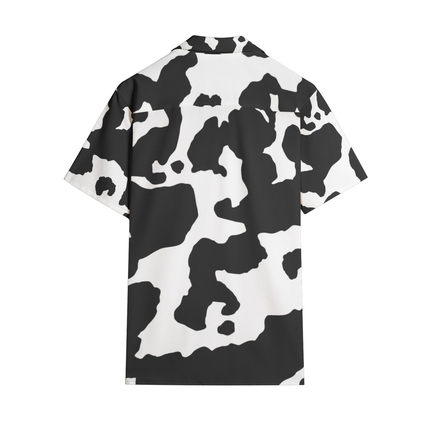 Cotton Camo Shirt For Men | Black & White Short-Sleeve