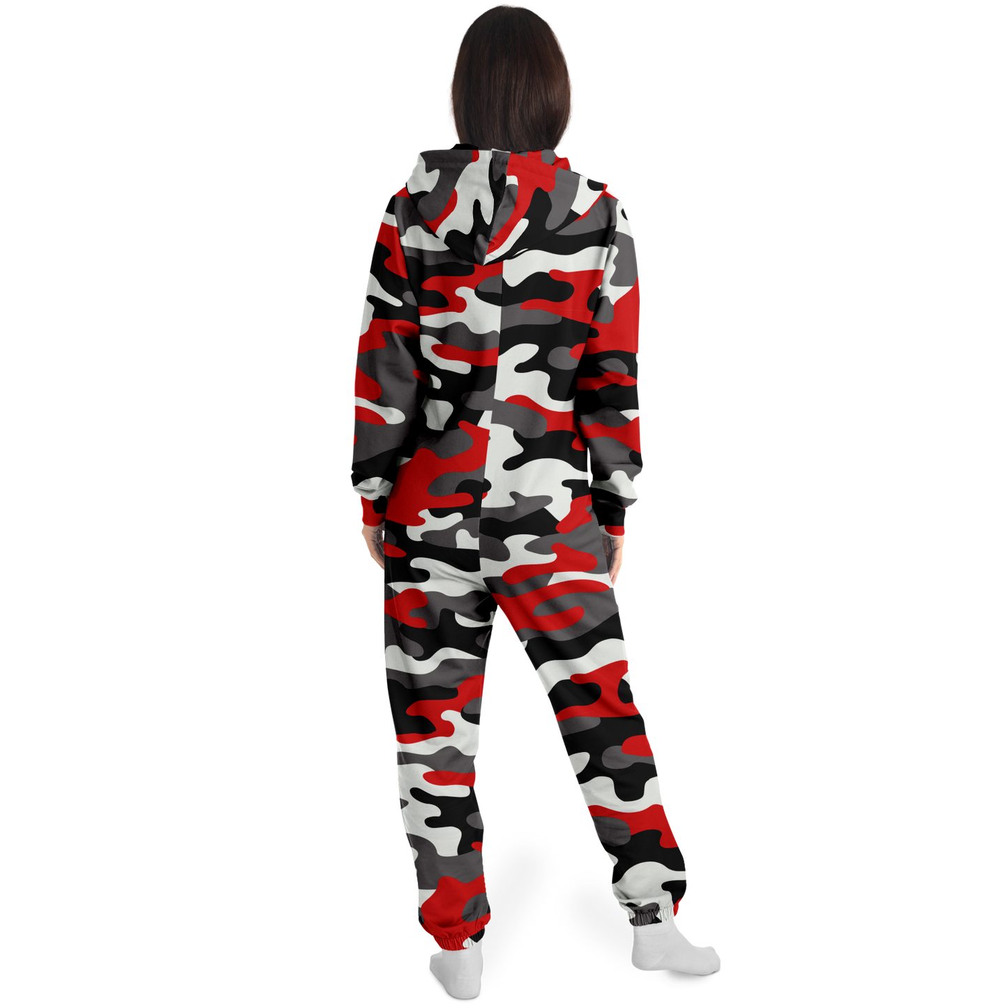 Camo Onesie | Red, Black, and White Camouflage