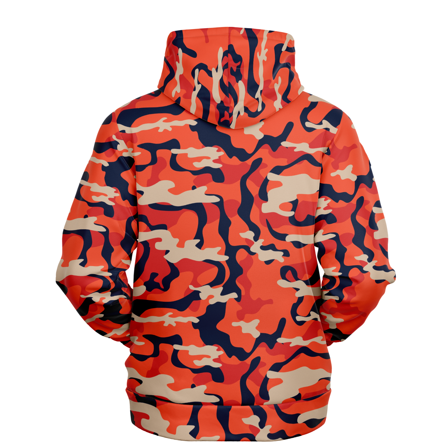 Camo Hoodie | Carmine Pink, Blue and Tan Camouflage