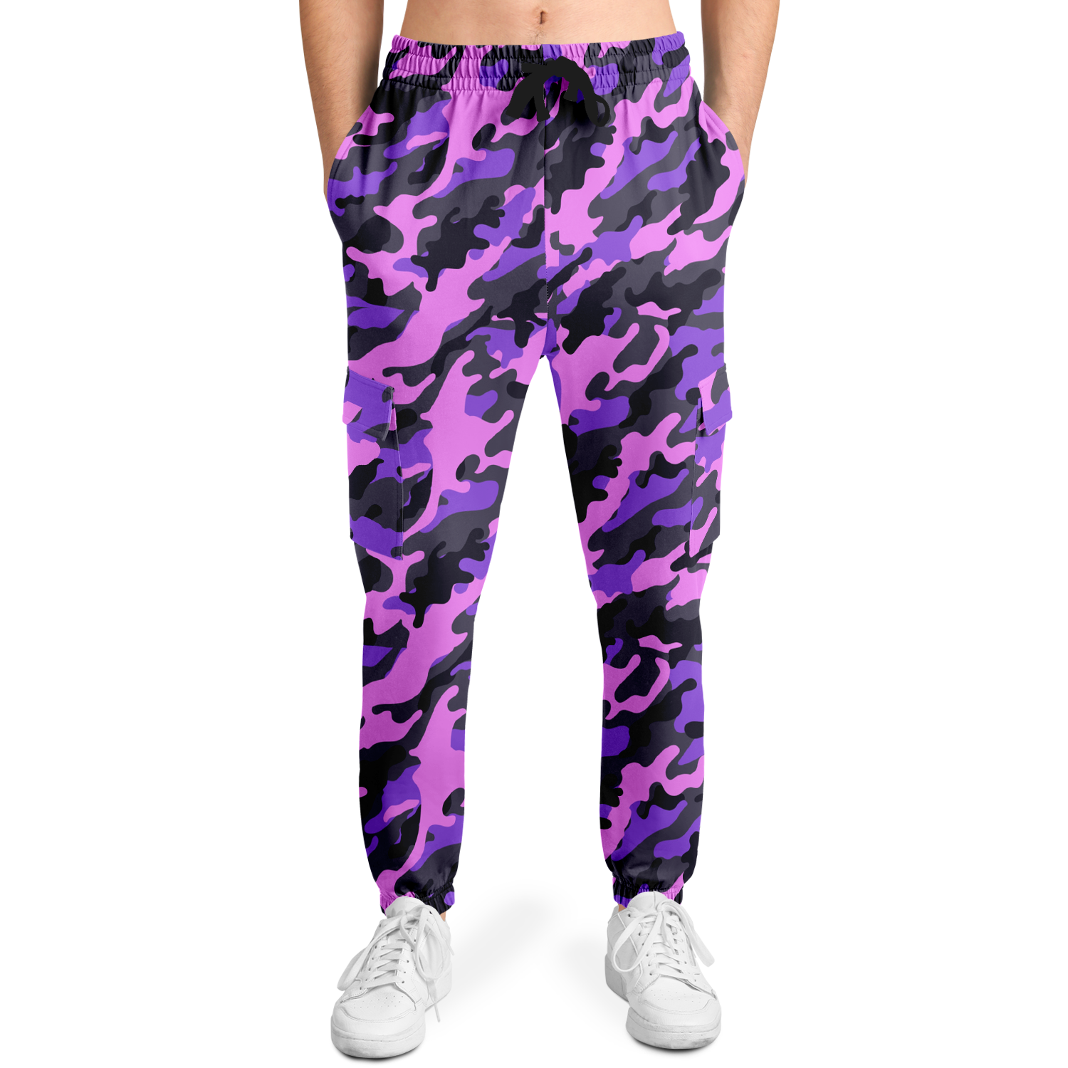 Pink Camo Cargo Pants | Black & Indigo | Unisex