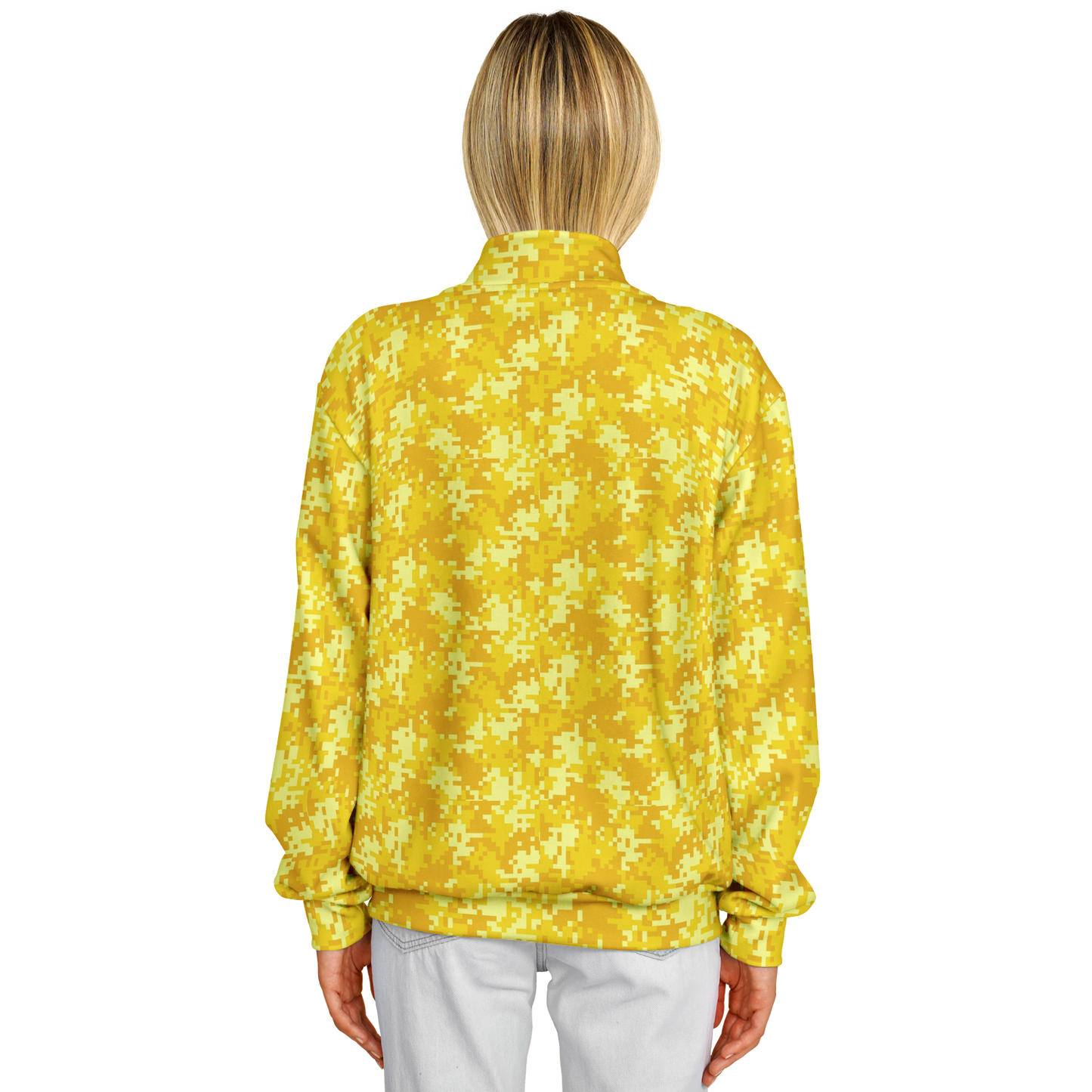 Baseball Jacket in Yellow Pixel Camouflage