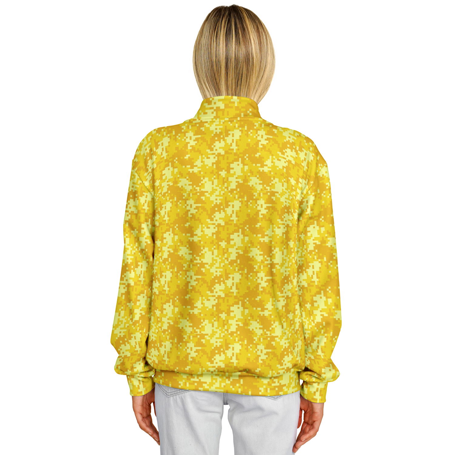 Baseball Jacket in Yellow Pixel Camouflage