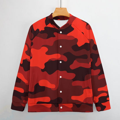 Men's Camo Jacket | Scarlet Red & Black Camouflage