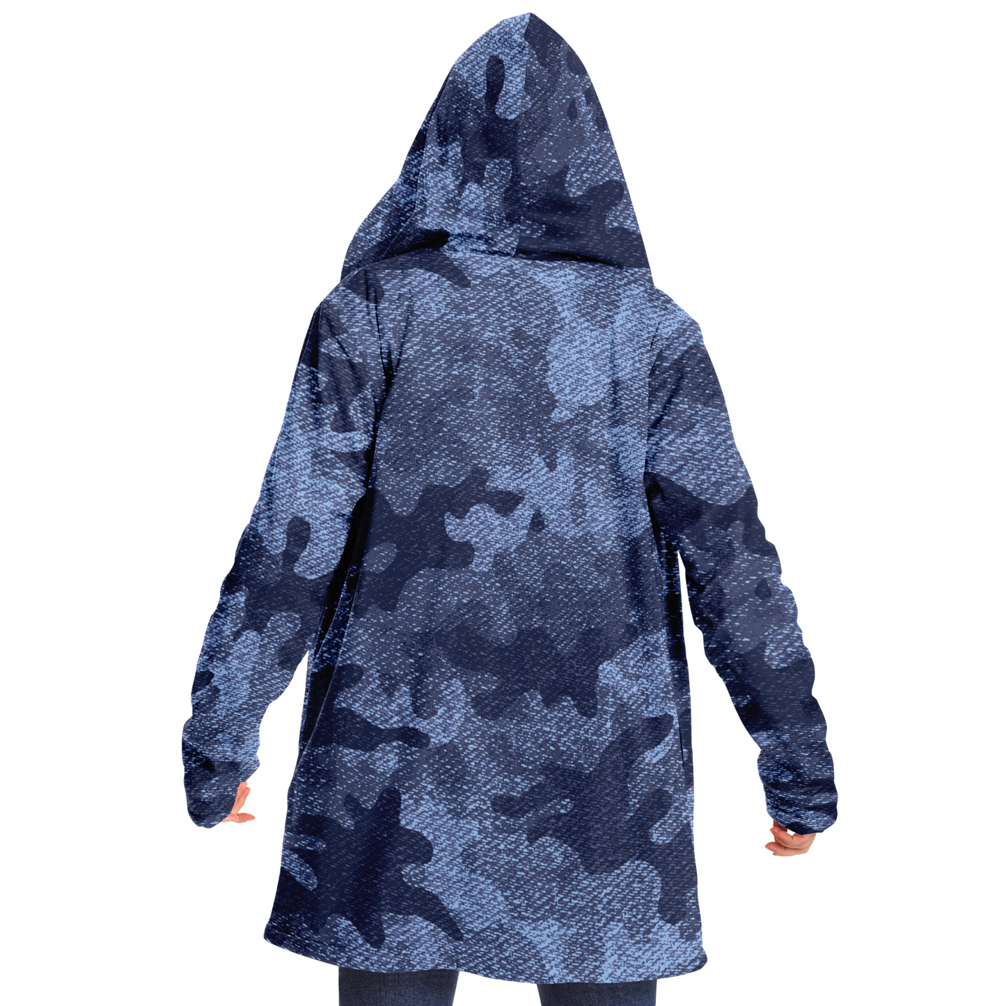 Camo Cloak | Denim Blue Camouflage | Microfleece