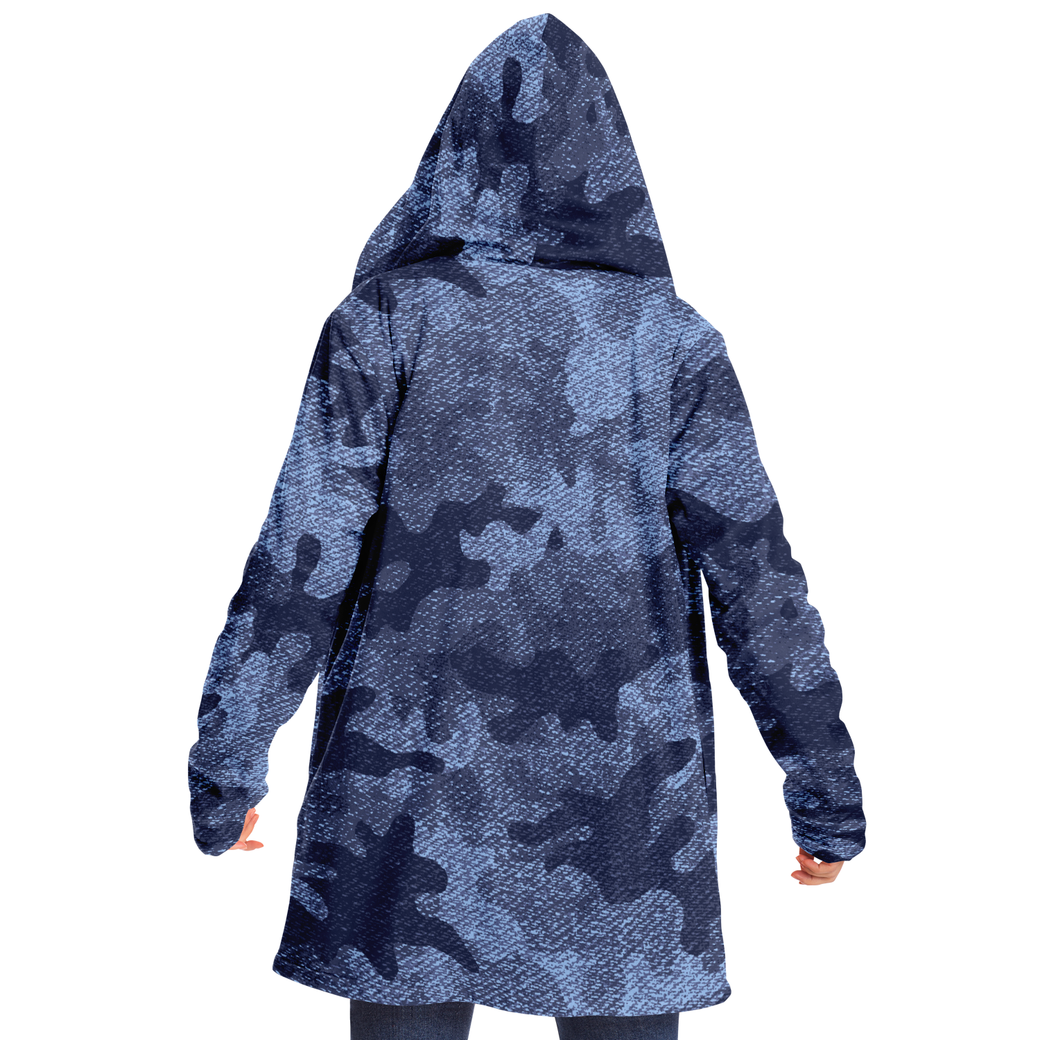 Camo Cloak | Denim Blue Camouflage | Microfleece