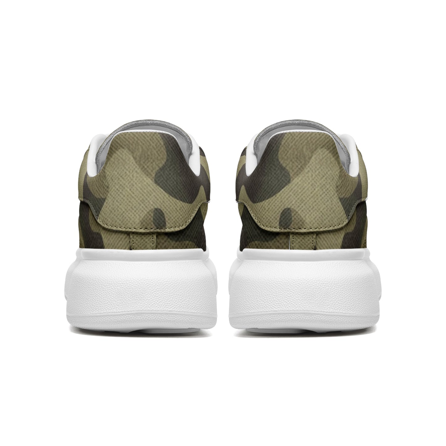 Oversized McQueen Sneakers | Green Fabric Camouflage