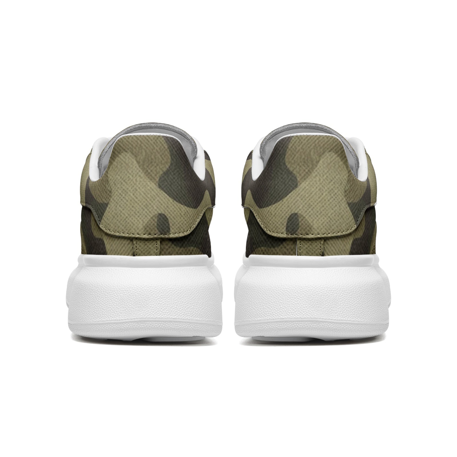 Oversized McQueen Sneakers | Green Fabric Camouflage