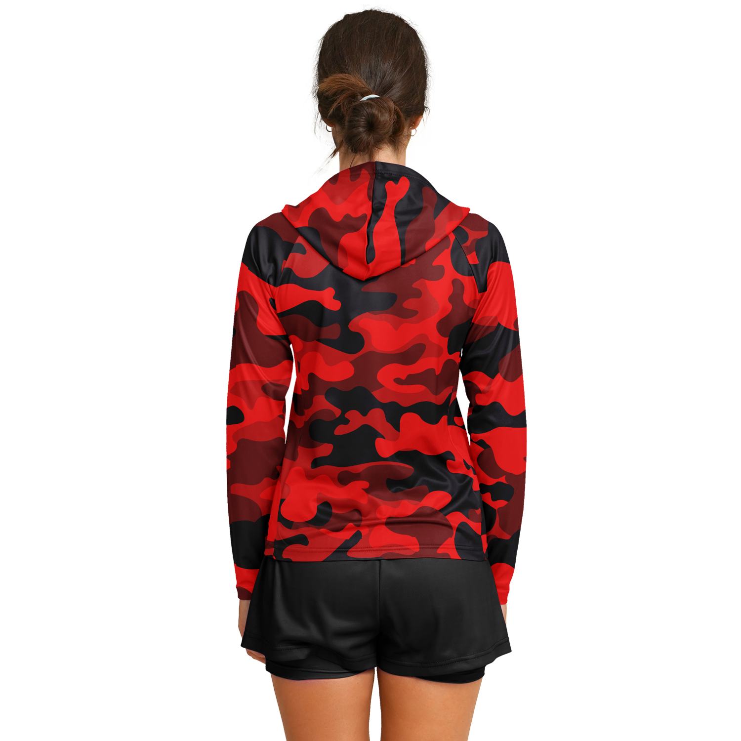 Long Sleeve Performance Shirt for Women | Red & Black Camo