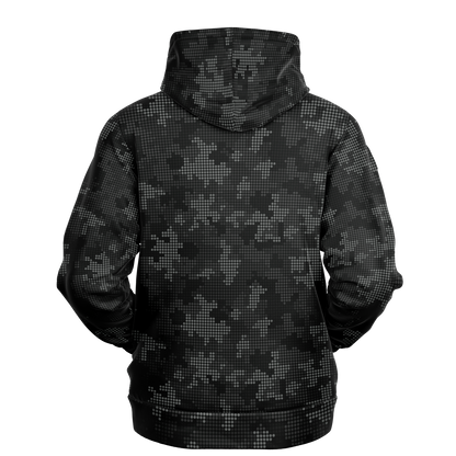 Black Camo Hoodie | Stylish Pixel Camouflage