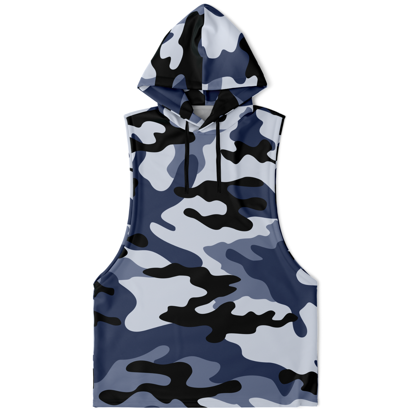 Sleeveless Hoodie | Light Blue Camouflage