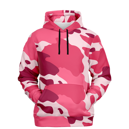 Camo Hoodie | Cherry, Piggy Pink and Rich Maroon Camouflage