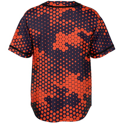 Camo Baseball Jersey | Orange & Blue Digital Camouflage