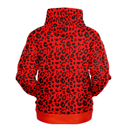 Leopard Hoodie | Unisex | Red and Black